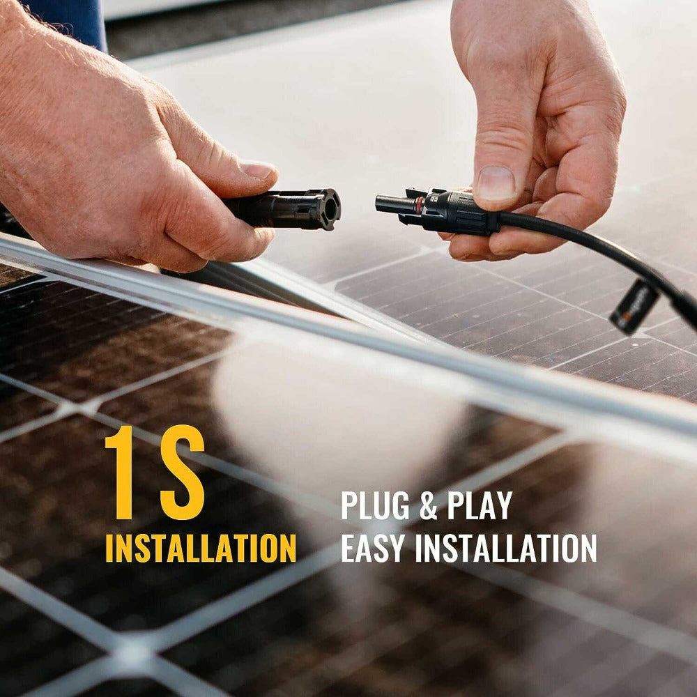How To Install BougeRV Solar Y Branch Connector 3 to 1(M/FFF and F/MMM)