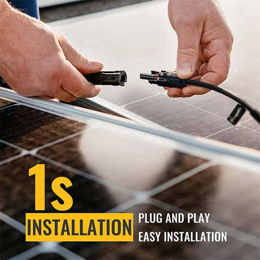 How To Install BougeRV Solar Y Connector Solar Panel Parallel Connectors Extra Long 5 to 1 Cable