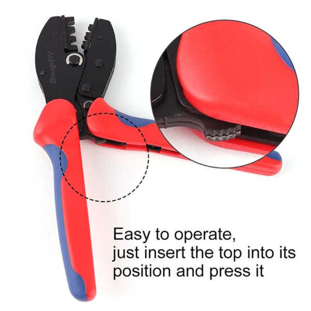 BougeRV Solar Crimping Tool for 14-10AWG Solar Panel PV Cable,Solar Crimper Accessories BougeRV