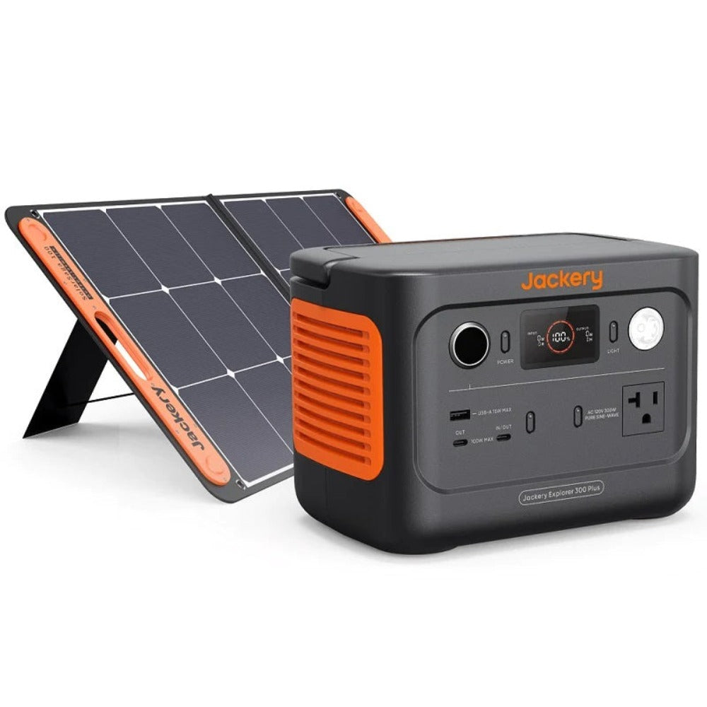 Jackery Solar Generator 300 Plus With Solar Saga 100W