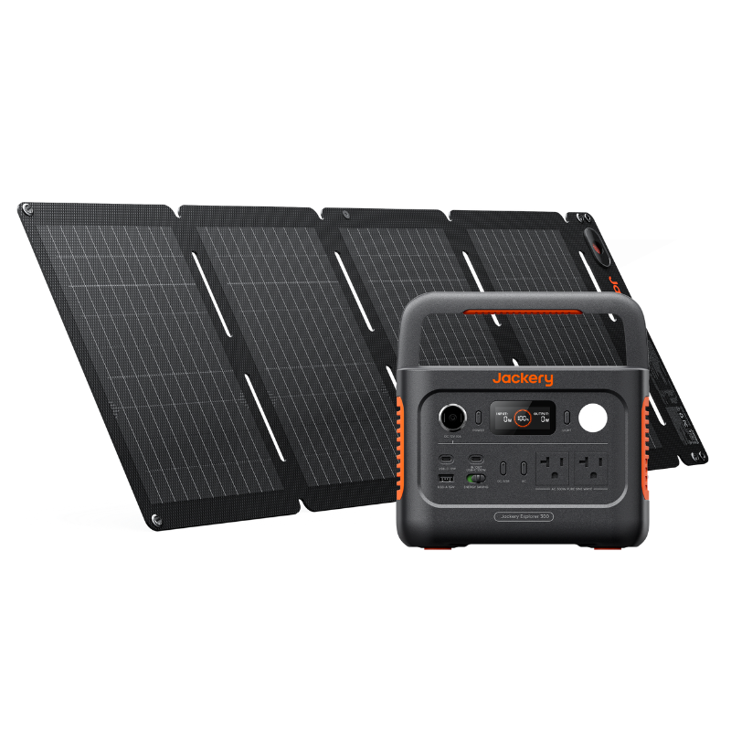 Jackery Explorer 300 v2 Portable Power Station with 40W Air Solar Panel
