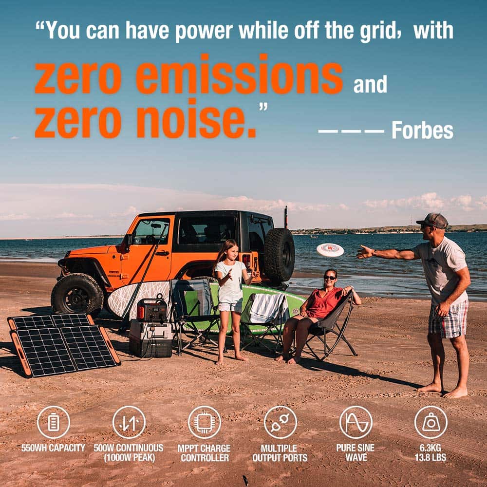 Jackery Explorer 550 Portable Power Station With Zero Emissions And Zero Noise