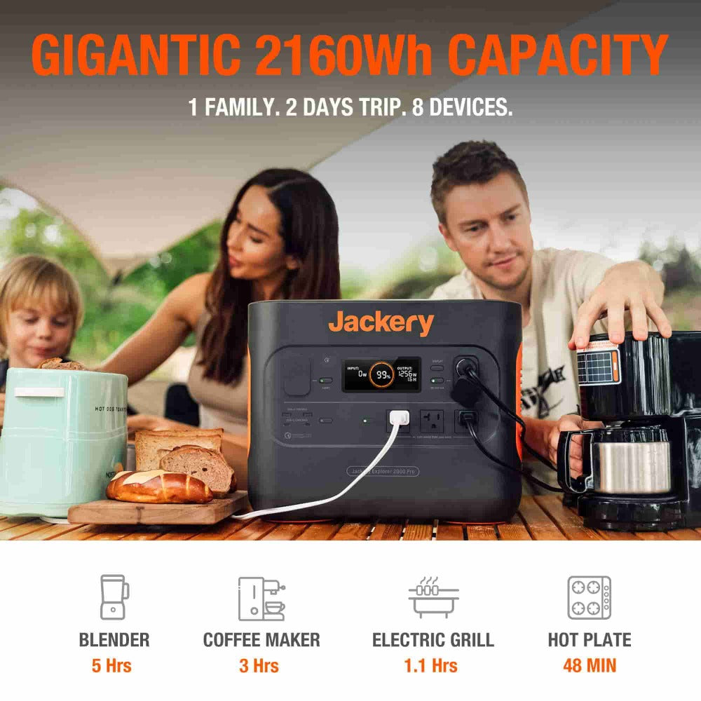 Jackery Solar Generator 2000 Pro With Gigantic 2160Wh Power