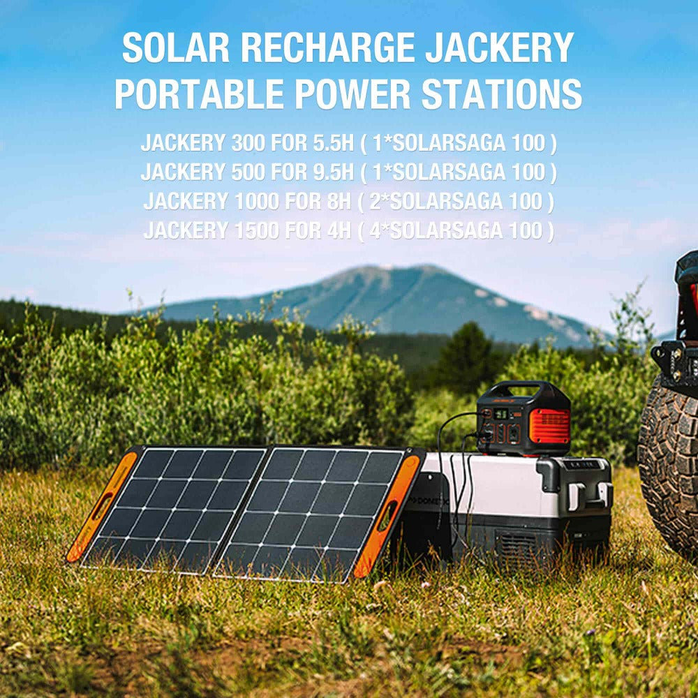 Jackery SolarSaga 100W Solar Panel To Recharge Portable Power Station