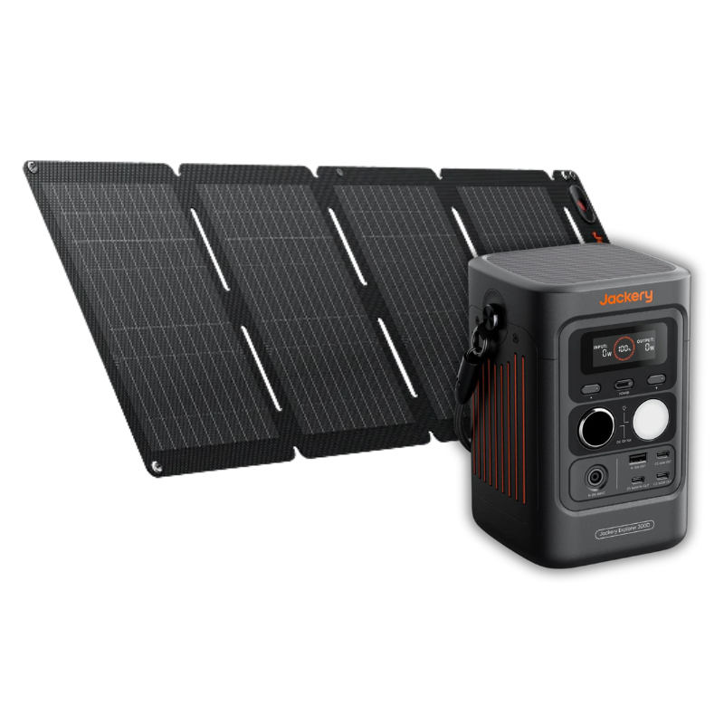 Jackery Explorer 300D Portable Power Station + SolarSaga 40W Air