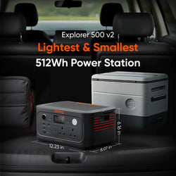 Jackery Explorer 500 v2 Portable Power Station with 100W Air Solar Panel