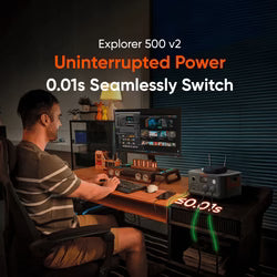 Jackery Explorer 500 v2 Portable Power Station with 100W Air Solar Panel