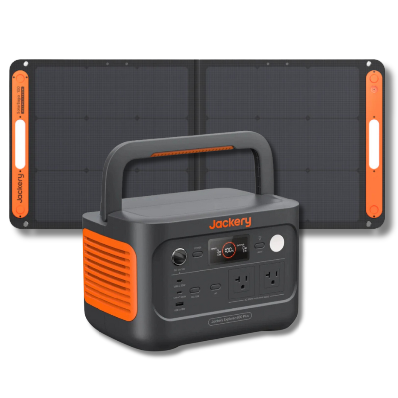 Jackery Explorer 600 Plus Portable Power Station + 1 x 100w Solar Panel Portable Power Station Jackery