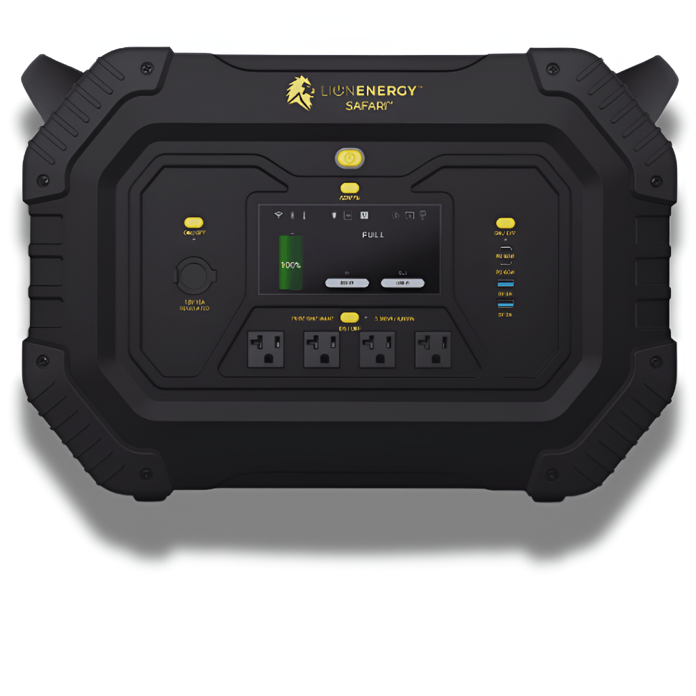 Lion Energy Safari Power Generator - 3,000W, 1612Wh LiFePO4 Solar Generators Lion Energy