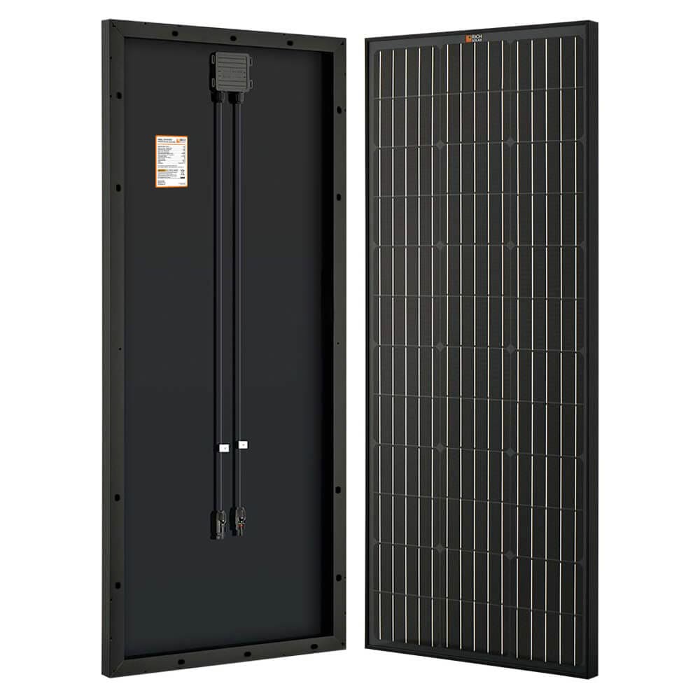 RICH SOLAR | MEGA 100 ONYX | 100 Watt Black Solar Panel | Premier 12V Off-Grid Solar Panel for Vans, RVs, Boats | 25-Year Output Warranty | UL Certified Rigid Solar Panels RICH SOLAR
