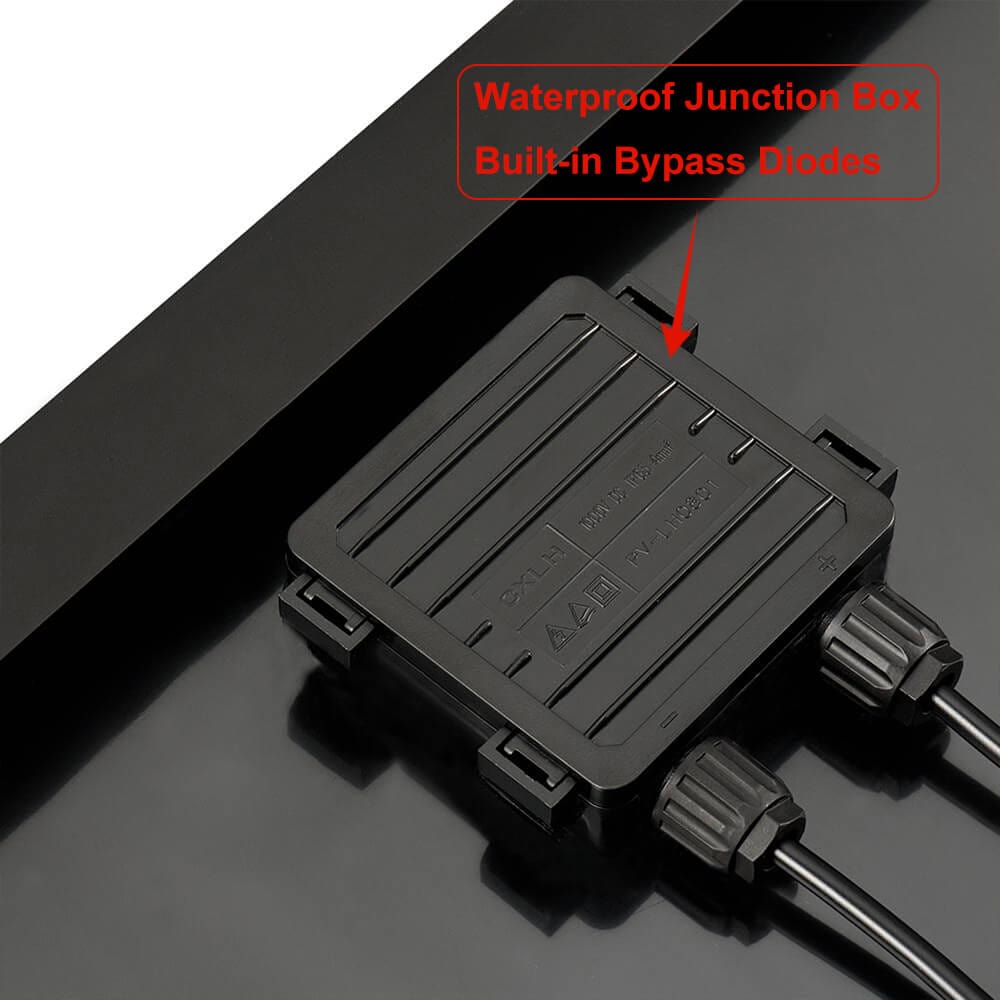 RICH SOLAR | MEGA 100 ONYX | 100 Watt Black Solar Panel | Premier 12V Off-Grid Solar Panel for Vans, RVs, Boats | 25-Year Output Warranty | UL Certified Rigid Solar Panels RICH SOLAR