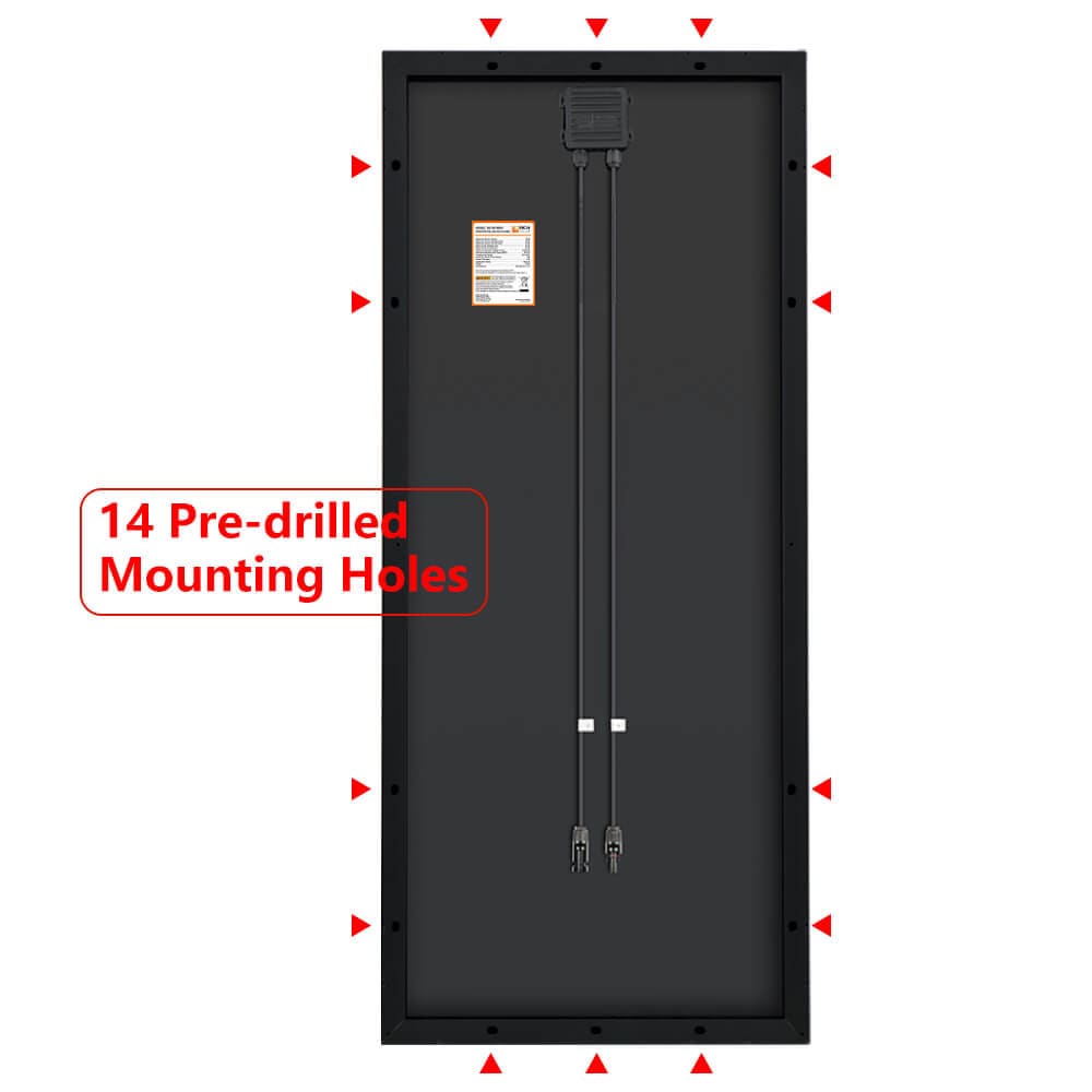 RICH SOLAR | MEGA 100 ONYX | 100 Watt Black Solar Panel | Premier 12V Off-Grid Solar Panel for Vans, RVs, Boats | 25-Year Output Warranty | UL Certified Rigid Solar Panels RICH SOLAR