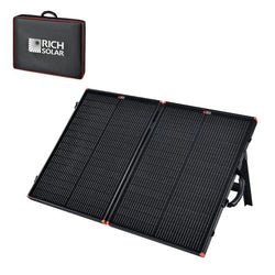 RICH SOLAR MEGA 100 Portable Briefcase Solar Panel | 100 Watt Portable Solar Panel | Premier 12V Portable Solar Panel for Generators, Power Stations, Vans | High Efficiency Portable Solar Panels RICH SOLAR
