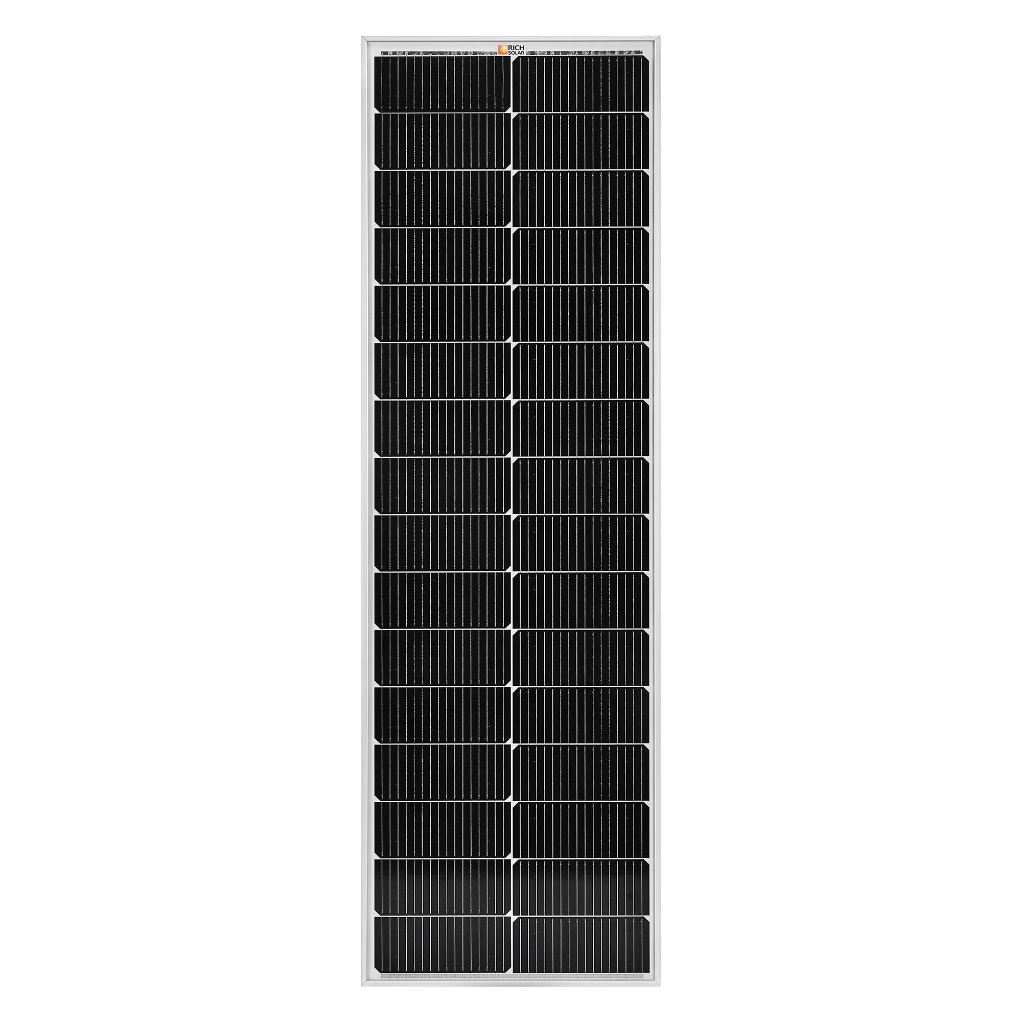 RICH SOLAR | MEGA 100 SLIM | 100 Watt Slim Solar Panel | Compact 12V Off-Grid Solar Panel for Campers, Overlanders, Boats | 25-Year Output Warranty | UL Certified Rigid Solar Panels Rich Solar