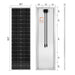 RICH SOLAR | MEGA 100 SLIM | 100 Watt Slim Solar Panel | Compact 12V Off-Grid Solar Panel for Campers, Overlanders, Boats | 25-Year Output Warranty | UL Certified Rigid Solar Panels Rich Solar