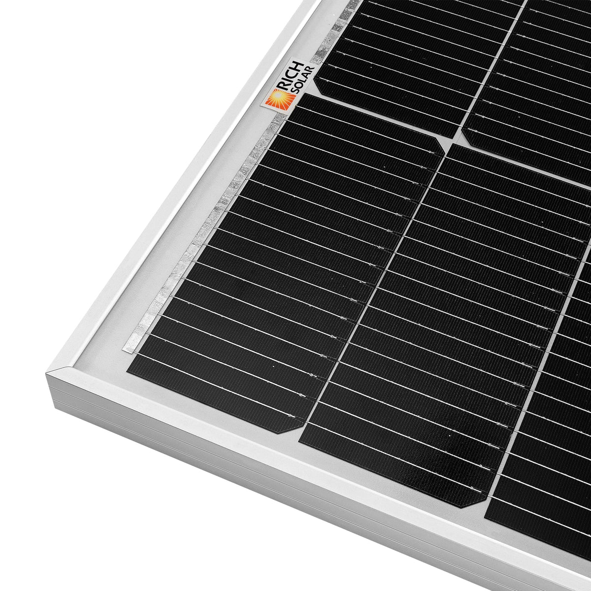 RICH SOLAR MEGA 100 SLIM | 100 Watt Slim Solar Panel | Compact 12V Off-Grid Narrow Solar Panel for Campers, Overlanders, Boats | 25-Year Output Warranty | UL Certified Rigid Solar Panels RICH SOLAR