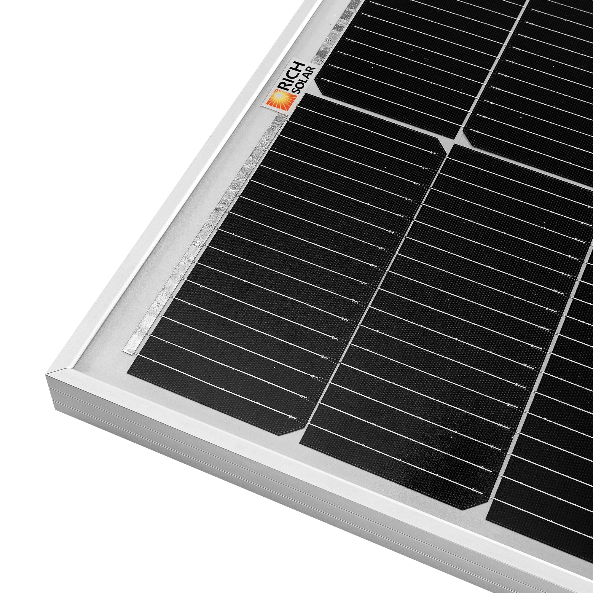 RICH SOLAR | MEGA 100 SLIM | 100 Watt Slim Solar Panel | Compact 12V Off-Grid Solar Panel for Campers, Overlanders, Boats | 25-Year Output Warranty | UL Certified Rigid Solar Panels Rich Solar