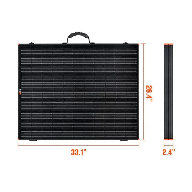 RICH SOLAR MEGA 200 Portable Briefcase Charging Kit | 200 Watt Portable Solar Panel | Premium 12V Portable Solar Panel for Generators, Vans, Campers | High Efficiency Portable Solar Panels RICH SOLAR