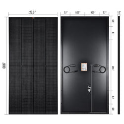 RICH SOLAR MEGA 250 PRO | 250 Watt 24 Volt Solar Panel | Premium 24V Off-Grid Solar Panel for Campers, Tiny Homes, Cabins | 25-Year Output Warranty | UL Certified Rigid Solar Panels RICH SOLAR