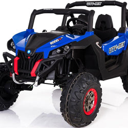 Mini Moto UTV 4x4 12v White (2.4ghz RC) Plastic Ride Ons MotoTec Blue