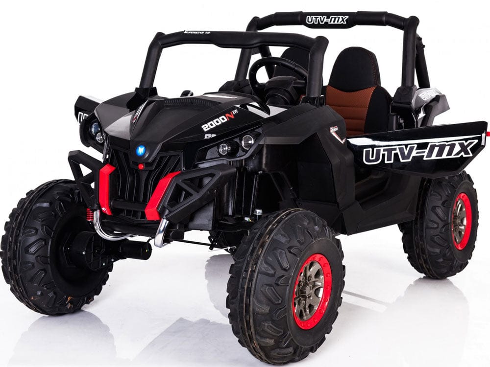 Mini Moto UTV 4x4 12v White (2.4ghz RC) Plastic Ride Ons MotoTec Black