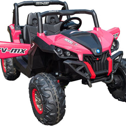 Mini Moto UTV 4x4 12v White (2.4ghz RC) Plastic Ride Ons MotoTec Pink