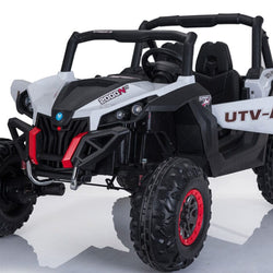 Mini Moto UTV 4x4 12v White (2.4ghz RC) Plastic Ride Ons MotoTec White
