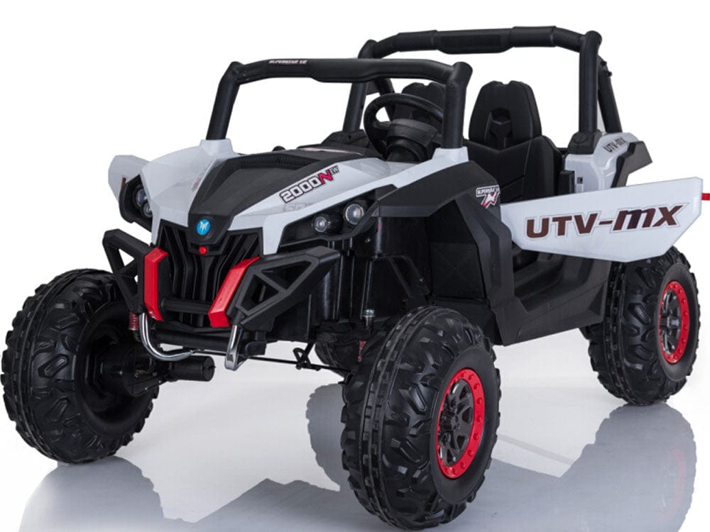Mini Moto UTV 4x4 12v White (2.4ghz RC) Plastic Ride Ons MotoTec White