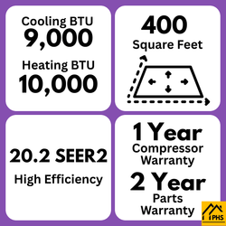 MRCOOL DIY 5th Gen EasyPro 9,000 BTU Single Zone Mini Split Complete System 115V with 16 ft. DIY Quick Connect Line Set and DIYPRO Cable, EZPRO-09-HP-11516D-O Mini Split MRCOOL