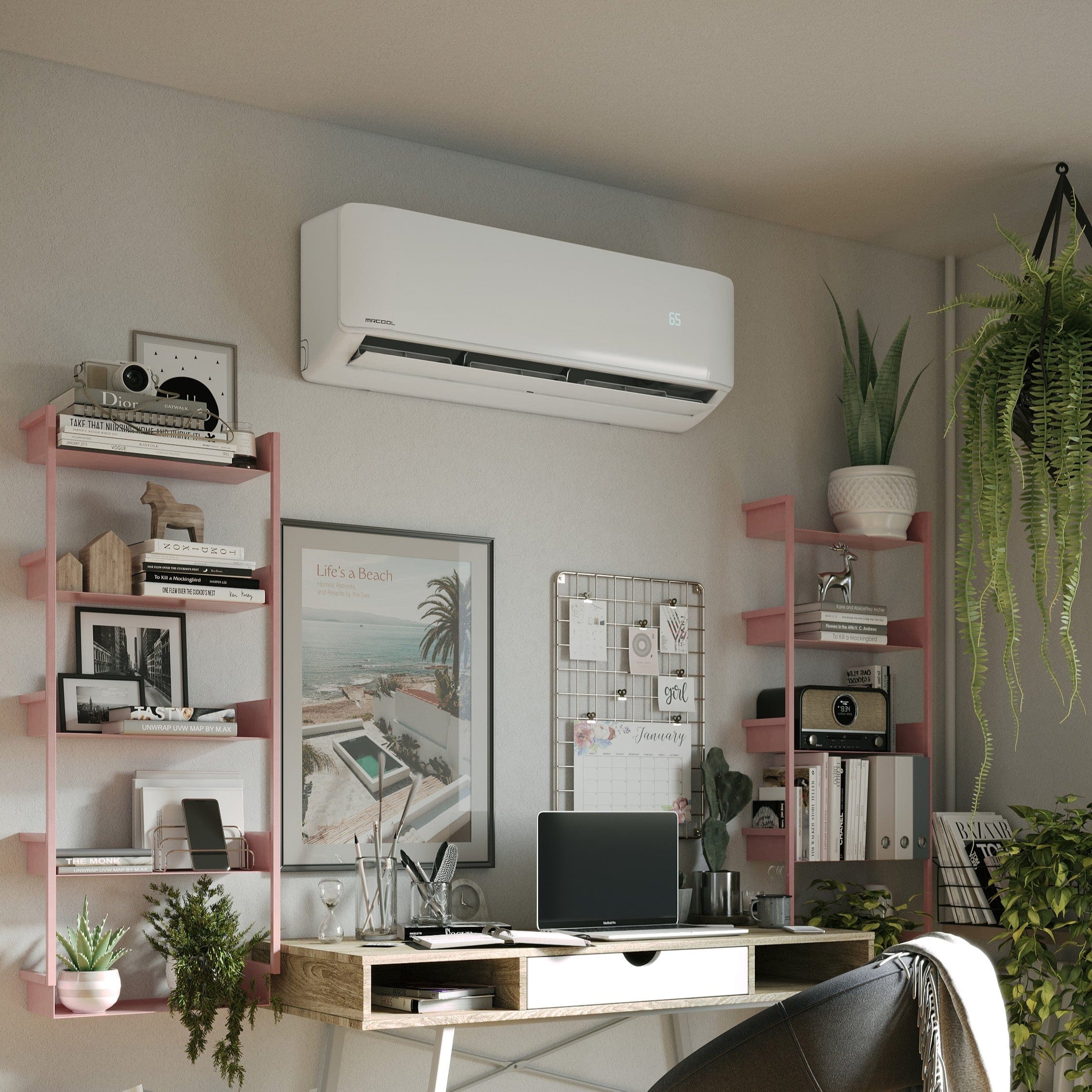 MRCOOL DIY 5th Gen E Star 9,000 BTU Single Zone Mini Split Air Handler 115V with DIYPRO Cable, DIY-09-HP-WMAH-115D25-O Air Handler MRCOOL