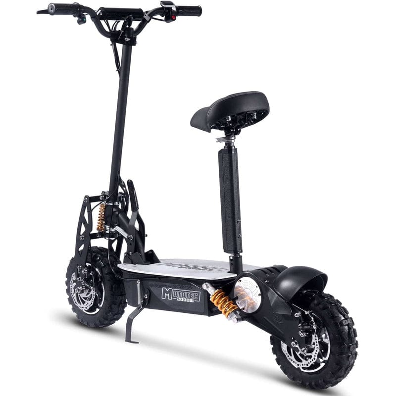 MotoTec 2000w 48v Electric Scooter Black Electric Scooters MotoTec