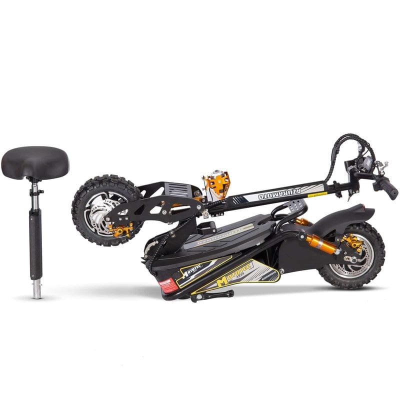 MotoTec Ares 48v 1600w Electric Scooter Black Electric Scooters MotoTec