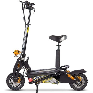 MotoTec Ares 48v 1600w Electric Scooter Black Electric Scooters MotoTec