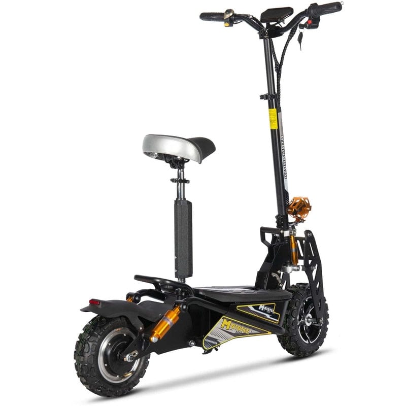 MotoTec Ares 48v 1600w Electric Scooter Black Electric Scooters MotoTec