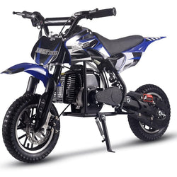 MotoTec Alien 50cc 2-Stroke Kids Gas Dirt Bike Gas Dirt Bikes MotoTec Blue