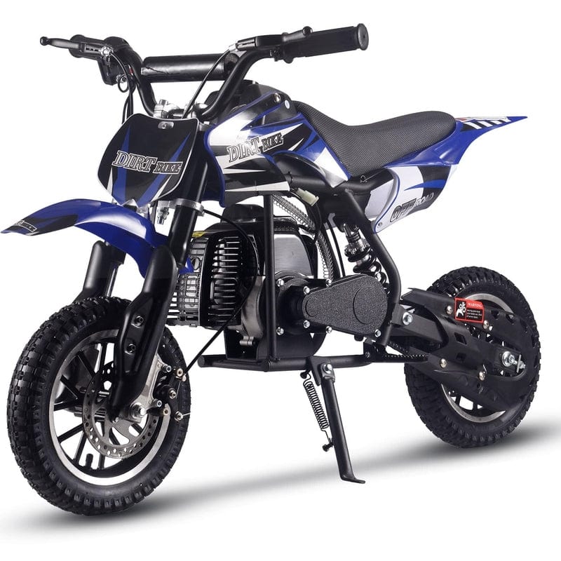 MotoTec Alien 50cc 2-Stroke Kids Gas Dirt Bike Gas Dirt Bikes MotoTec Blue