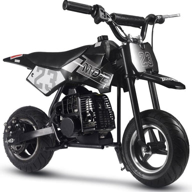 MotoTec Supermoto 50cc 2-Stroke Kids Dirt Bike Gas Dirt Bikes MotoTec Black