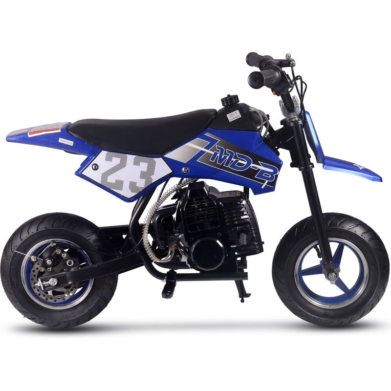 MotoTec Supermoto 50cc 2-Stroke Kids Dirt Bike Gas Dirt Bikes MotoTec
