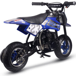 MotoTec Supermoto 50cc 2-Stroke Kids Dirt Bike Gas Dirt Bikes MotoTec