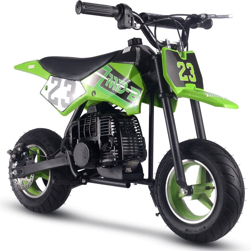 MotoTec Supermoto 50cc 2-Stroke Kids Dirt Bike Gas Dirt Bikes MotoTec Green