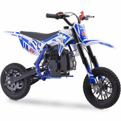 MotoTec Villain 52cc 2-Stroke Kids Gas Dirt Bike Gas Dirt Bikes MotoTec Blue