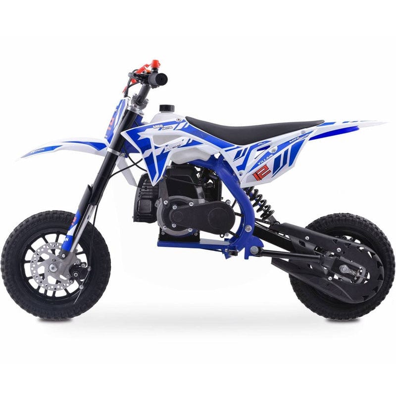 MotoTec Villain 52cc 2-Stroke Kids Gas Dirt Bike Gas Dirt Bikes MotoTec