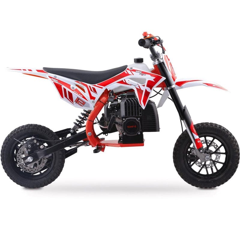 MotoTec Villain 52cc 2-Stroke Kids Gas Dirt Bike Gas Dirt Bikes MotoTec