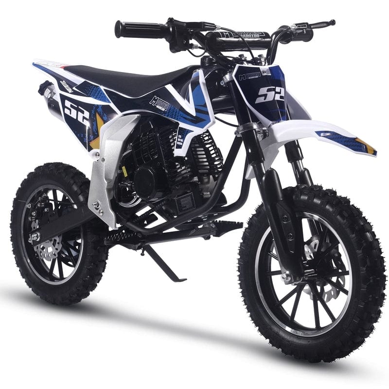 MotoTec Warrior 52cc 2-Stroke Kids Gas Dirt Bike Gas Dirt Bikes MotoTec Black