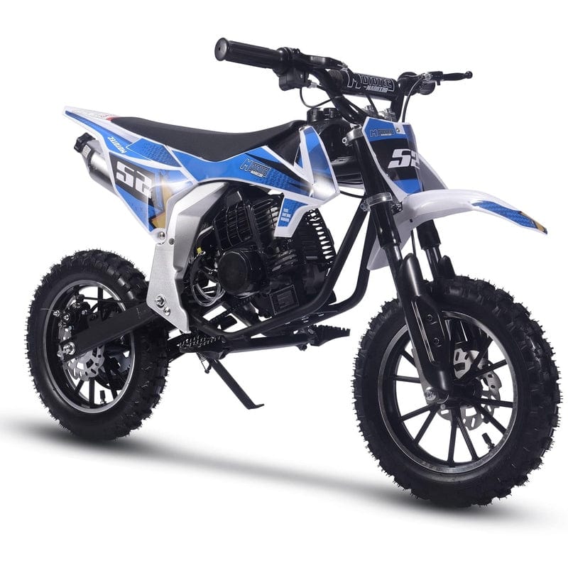 MotoTec Warrior 52cc 2-Stroke Kids Gas Dirt Bike Gas Dirt Bikes MotoTec Blue