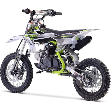 MotoTec X2 110cc 4-Stroke Gas Dirt Bike Green Gas Dirt Bikes MotoTec