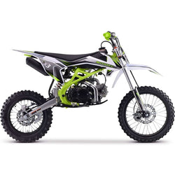 MotoTec X3 125cc 4-Stroke Gas Dirt Bike Green Gas Dirt Bikes MotoTec
