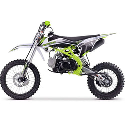 MotoTec X3 125cc 4-Stroke Gas Dirt Bike Green Gas Dirt Bikes MotoTec