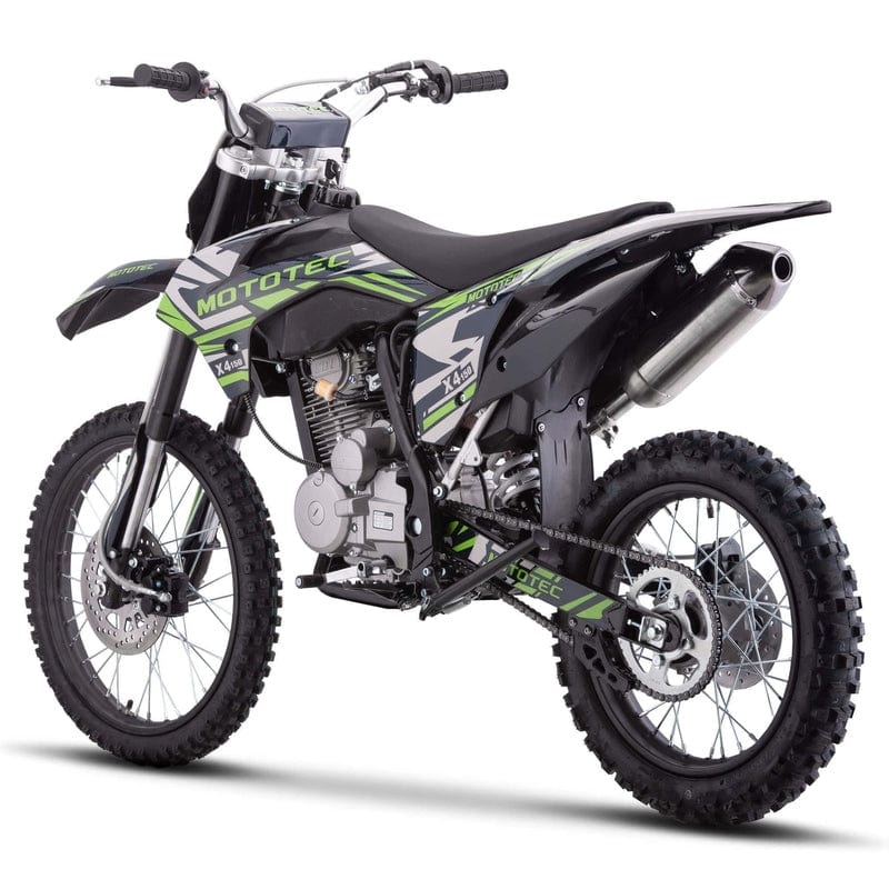 MotoTec X4 150cc Gas Dirt Bike - Durable Black Design
