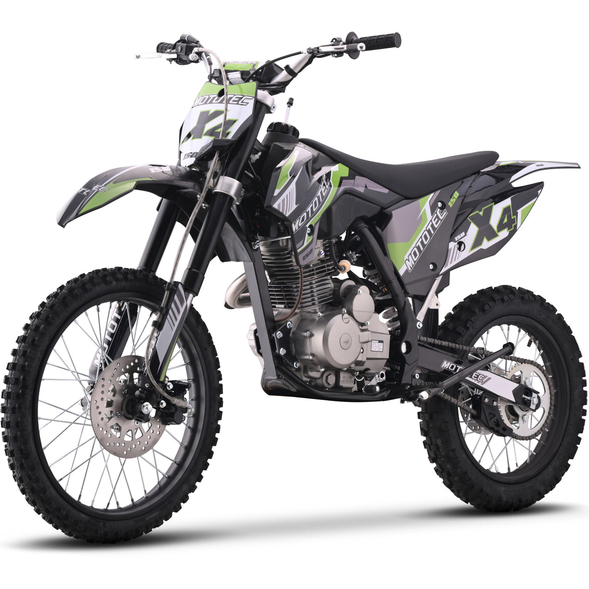 MotoTec X4 150cc 4-Stroke Gas Dirt Bike Black